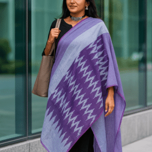 Women’s Pure Cotton Ikkat Print Dupatta | Soft Handloom Style Cotton Dupatta with Tassels | Ethnic & Casual Wear